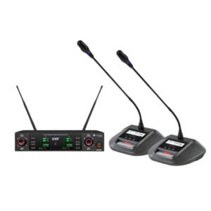 MICROFONE KADOSH DUPLO GOOSENECK UHF COM BASE RECEPTOR KGW-145