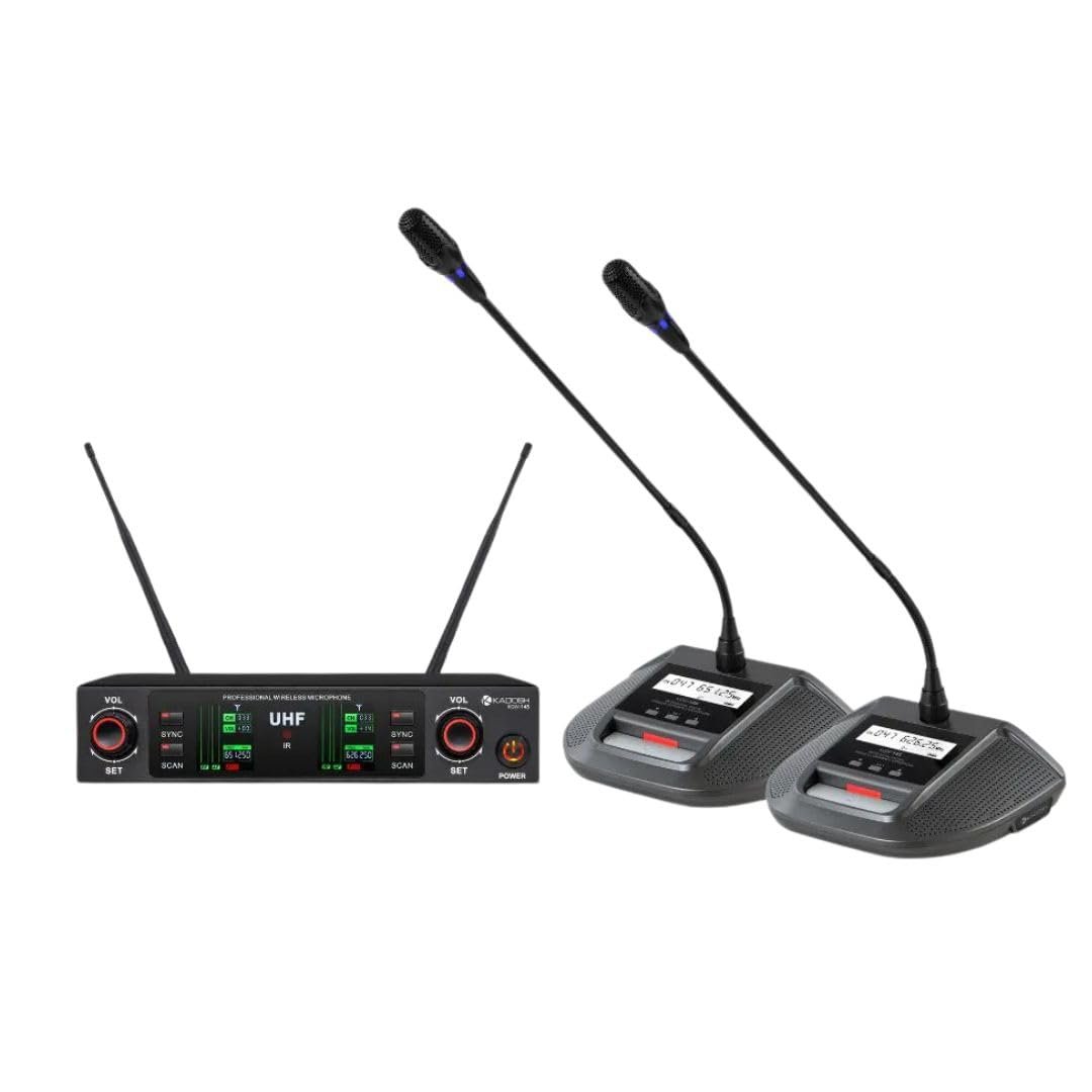 MICROFONE KADOSH DUPLO GOOSENECK UHF COM BASE RECEPTOR KGW-145