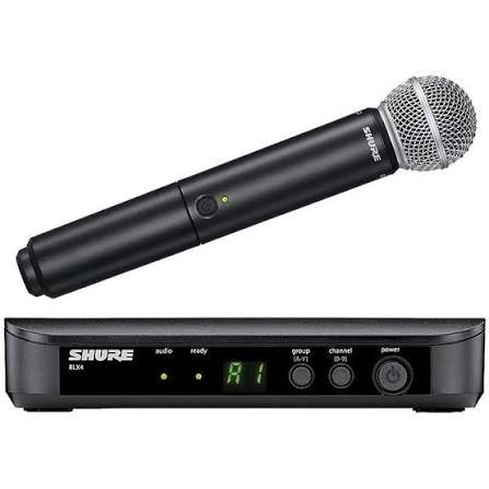 MICROFONE SEM FIO SHURE WIRELESS HANDHELD SYSTEM BLX24BR/SM58-J10