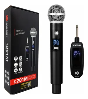 MICROFONE SEM FIO KADOSH K201M COM 1 BASTÃO DE MÃO UHF