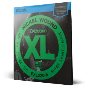 ENCORDOAMENTO PARA BAIXO 5 CORDAS EXL220-5  D'ADDARIO NICKEL